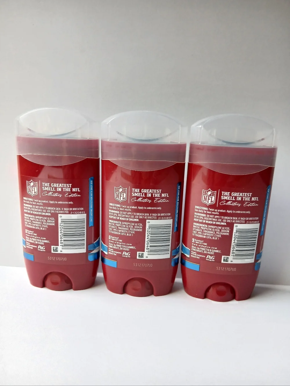 3 PK Old Spice NFL Goff The Chain Deodorant Detroit Lions NEW Aluminum Free